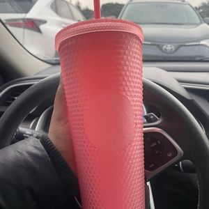 Starbucks new pink soft touch studded venti cup
